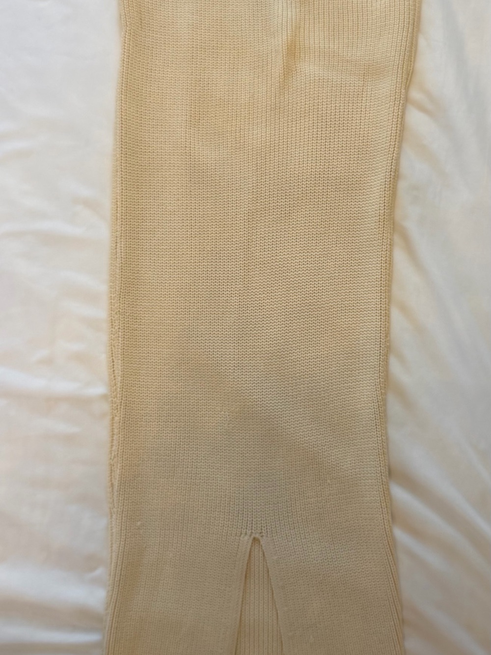 JLUXLABEL Cream Ribbed Maxi Skirt with Statement Belt - Picture 7 of 7